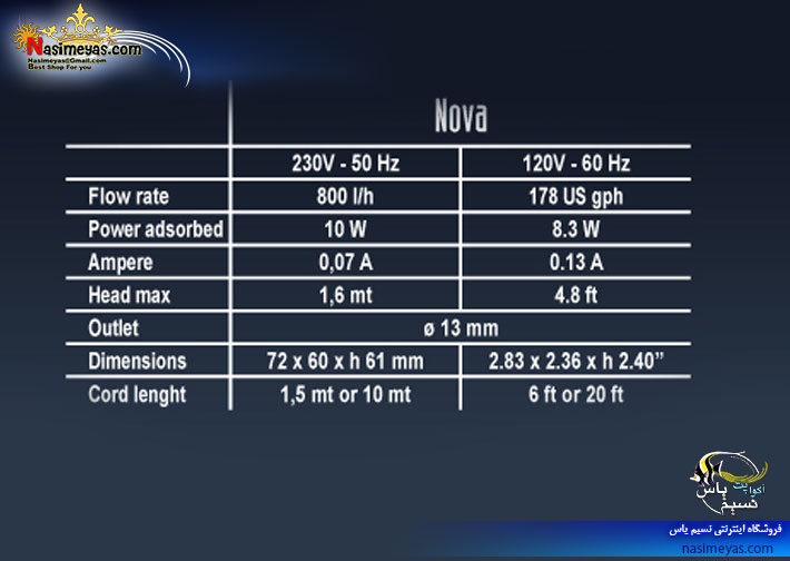 واتر پمپ کوچک نو وا Nova سیچه sicce nova