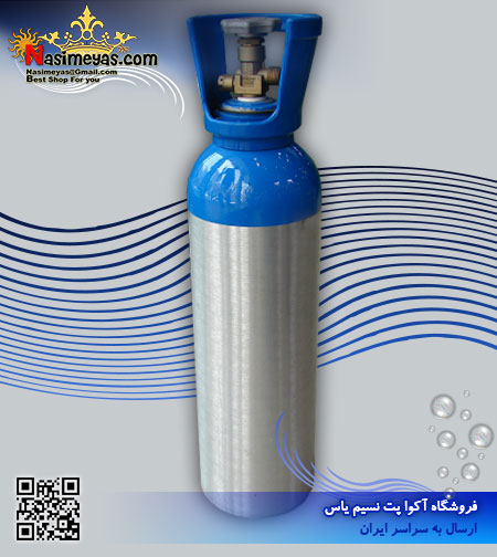 کپسول 3 کیلویی co2 دسته دار تقره ای